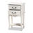Deanthony 2-Drawer Nightstand in White Finish With Brass Handles, 31.1'' H X 18.9'' W X 13.78'' D