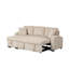 Canapé modulaire réversible avec lit gigogne Beige Silvia