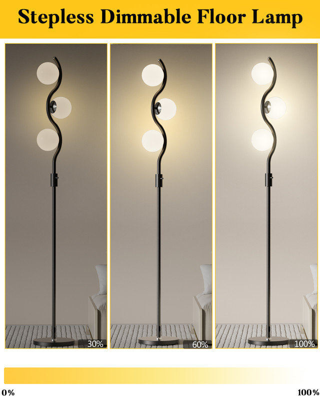 Lampe sur pied Malvie 60 Mid Century