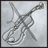 Gray Violin Print by Mark Sargent