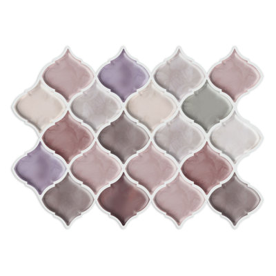 20cm W x 28cm L Gel Peel and Stick Mosaic Tile