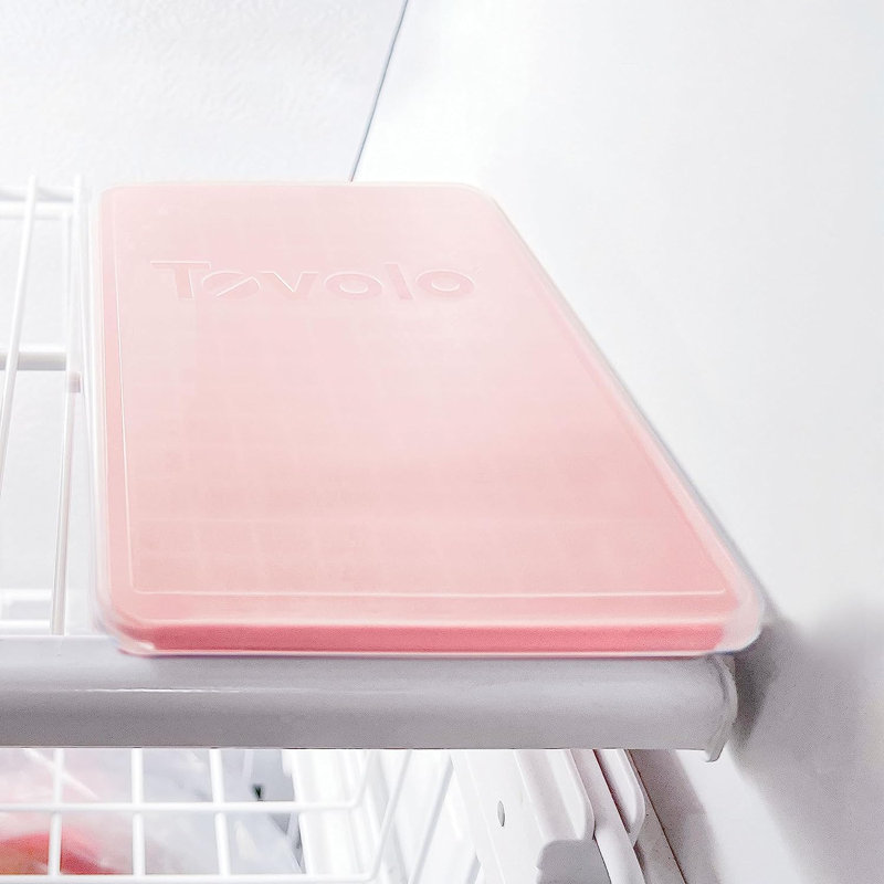 Mini Ice Cube Tray with Lid, Candy Apple Red