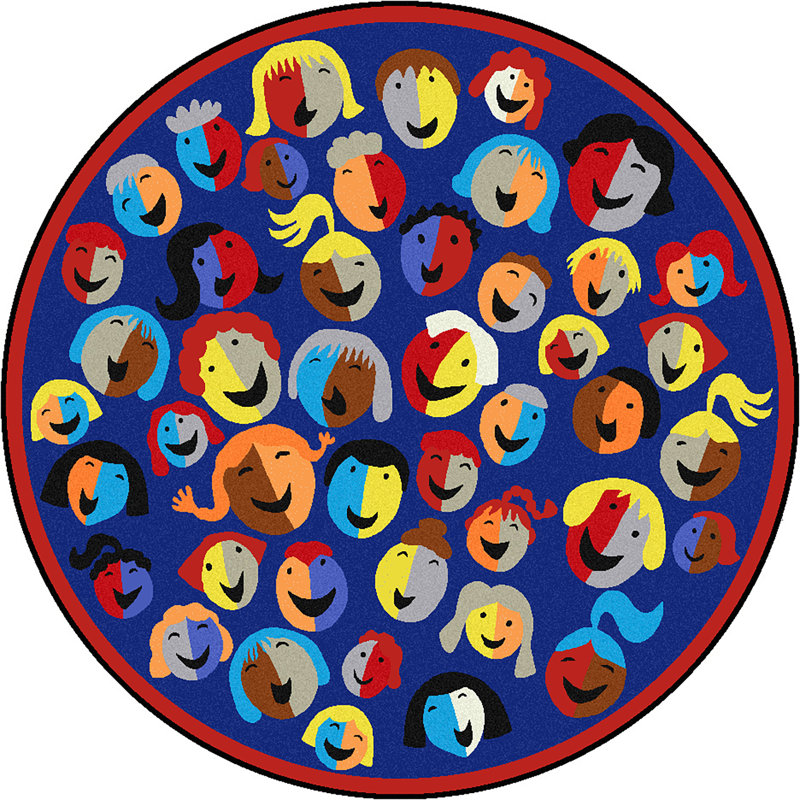 Tapis Just for Kids, Rond 7 pi 7 po, Bleu