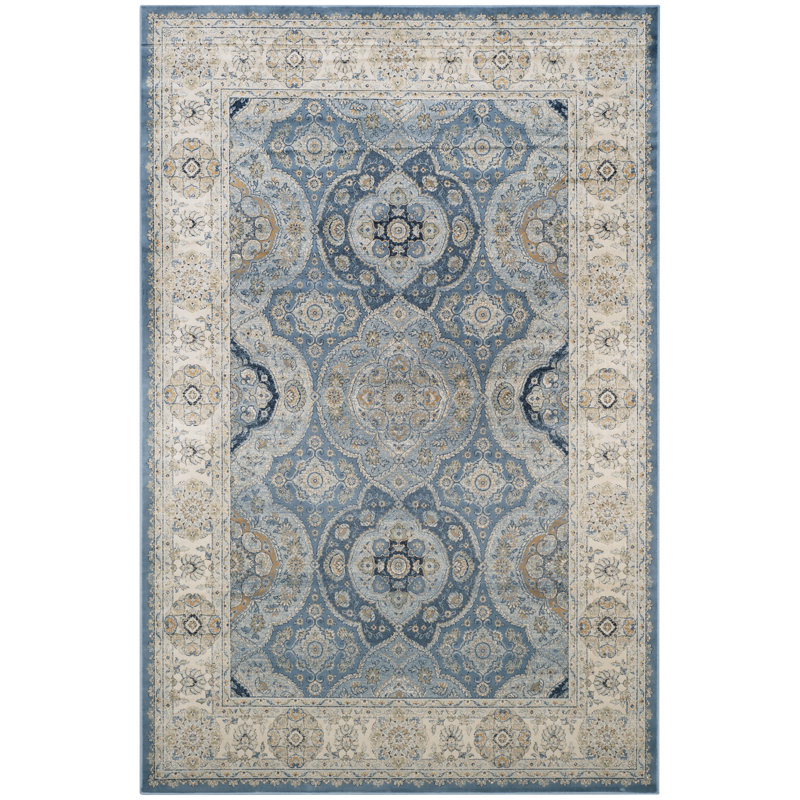 Tapis oriental en viscose Conner, Rectangle 6 pi 7 po x 9 pi 2 po