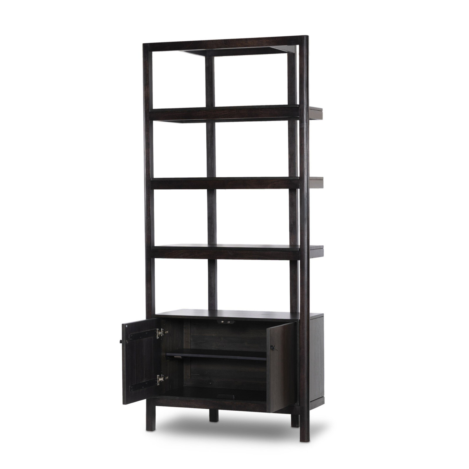 Jeanna Standard Bookcase, Worn Black Parawood