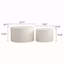 Ensemble de 2 tables basses rondes blanches avec rangement caché