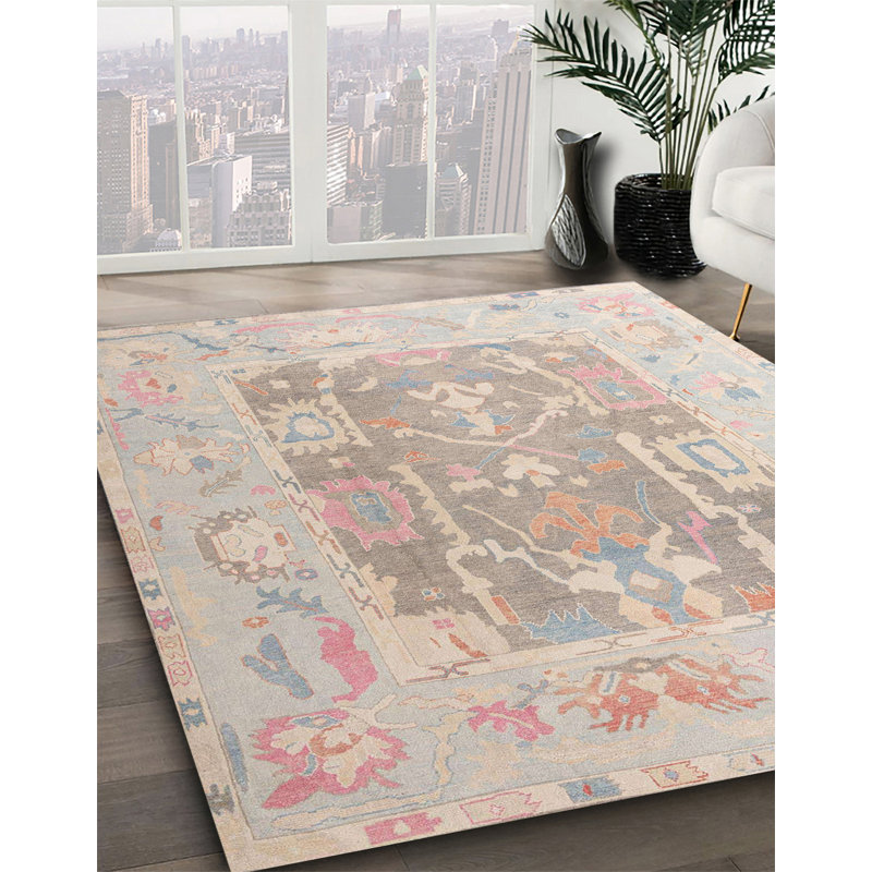 Tapis abstrait moderne 4342, Carré 5 pi