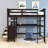 Gibrian Full 6 Drawers Wood Loft Bed with Built-in-Desk and Shelves by Harriet Bee-1979454715