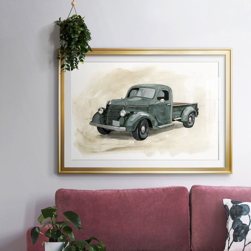 " Pickup II ", Gold, 19" H x 27" W x 1.5" D