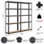 2PCS 5 Tiers Metal Storage Shelf 180 cm Height -697315098
