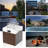 22" Aluminum Propane Fire Pit Table, 37,000 BTU Outdoor Gas Firepit with Lid, Glass Wind Guard, Waterproof Cover & Glass Stones for Patio Deck Garden, 3-in-1 Tabletop Design, Brown-1197660074