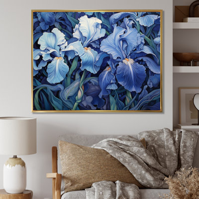 " Blue Green Iris Impressions "