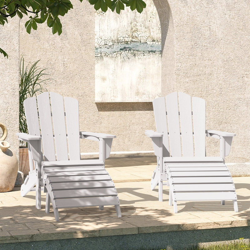 Repose-pieds Wolir Classic Adirondack, Blanc