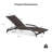 2-Piece Patio Wicker Chaise Lounge Set with Heat-Proof Arms and Braided Rattan-2087913611