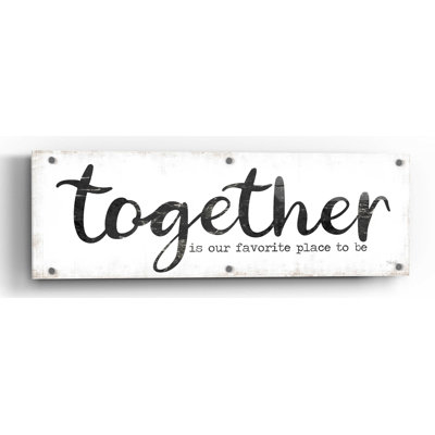 «Together Is Our Favorite Place to Be» par Marla Rae - impression sans cadre