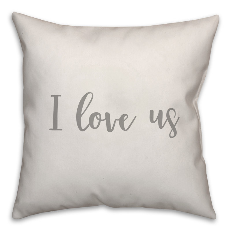  Coussin décoratif I Love us, Blanc, Coussin et housse de coussin