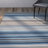 Howardwick Hand Loomed Wool/Cotton Striped Rug in Blue/Beige-899441363