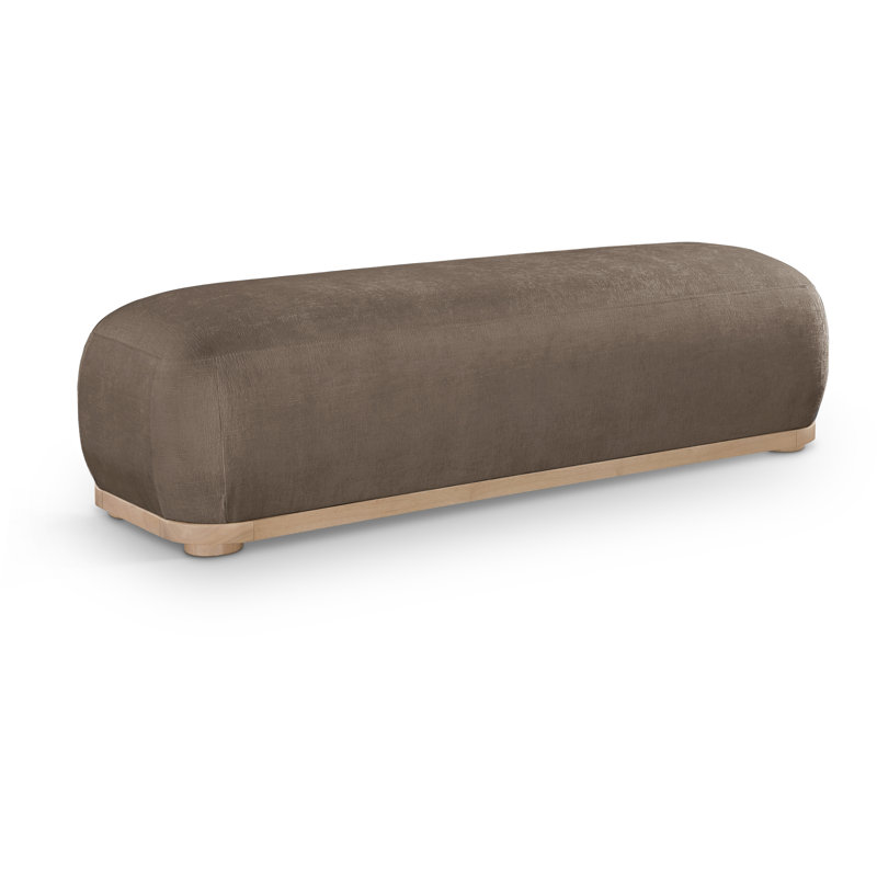 Banc en tissu Calum Chenille, Tissu chenille brun, Natural