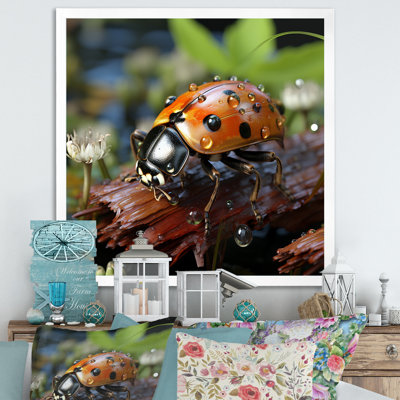 Coccinelle aventureuse III - coccinelle, art mural