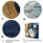 Art mural abstrait bleu foncé et or VI - VI-1725828809-1725828811