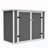 Outdoor Storage Lockable Shed with Ramp and Hydraulic Lid