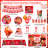 113Pcs Turning Red Birthday Party Decorations and Tableware - Turning Red Plates Tablecloth Napkins&Turning Red Party Balloons Banner Backdrop