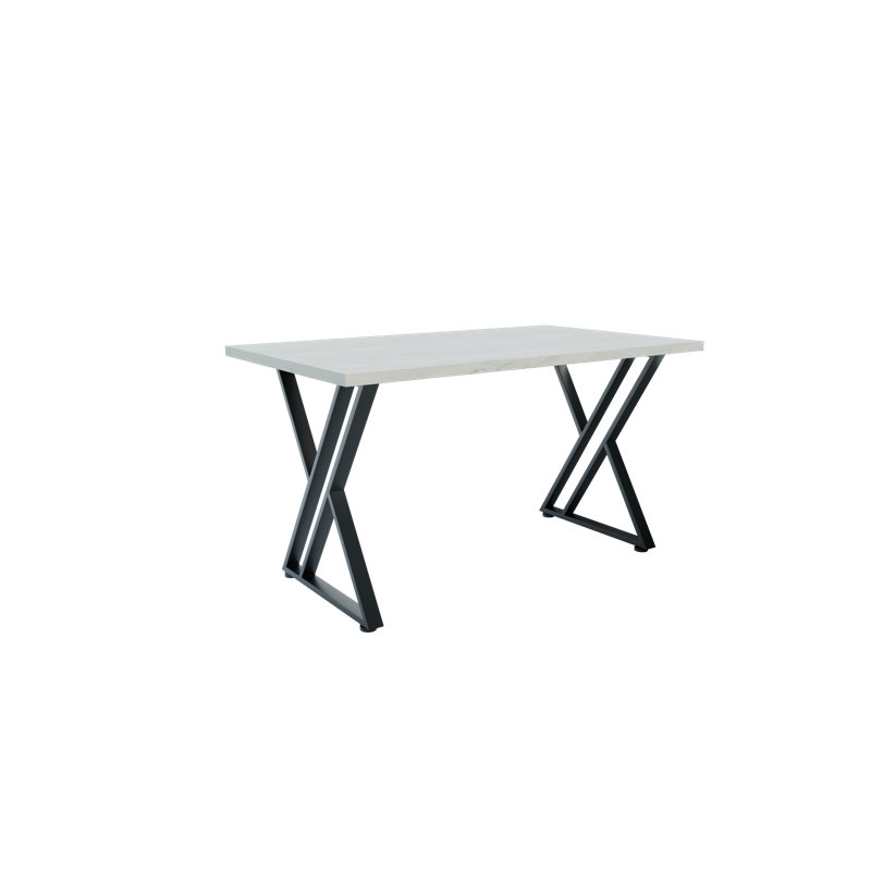 Metal Base Dining Table, 72cm H x 140cm W x 70cm D