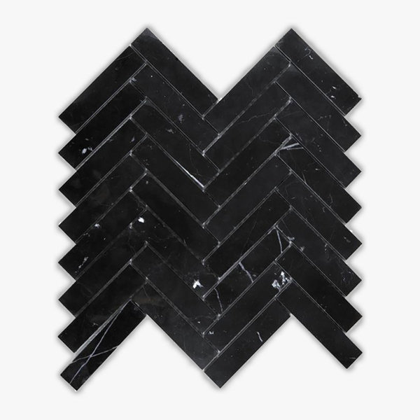 Nero 11" x 12" Marble Mosaic Wall & Floor Tile