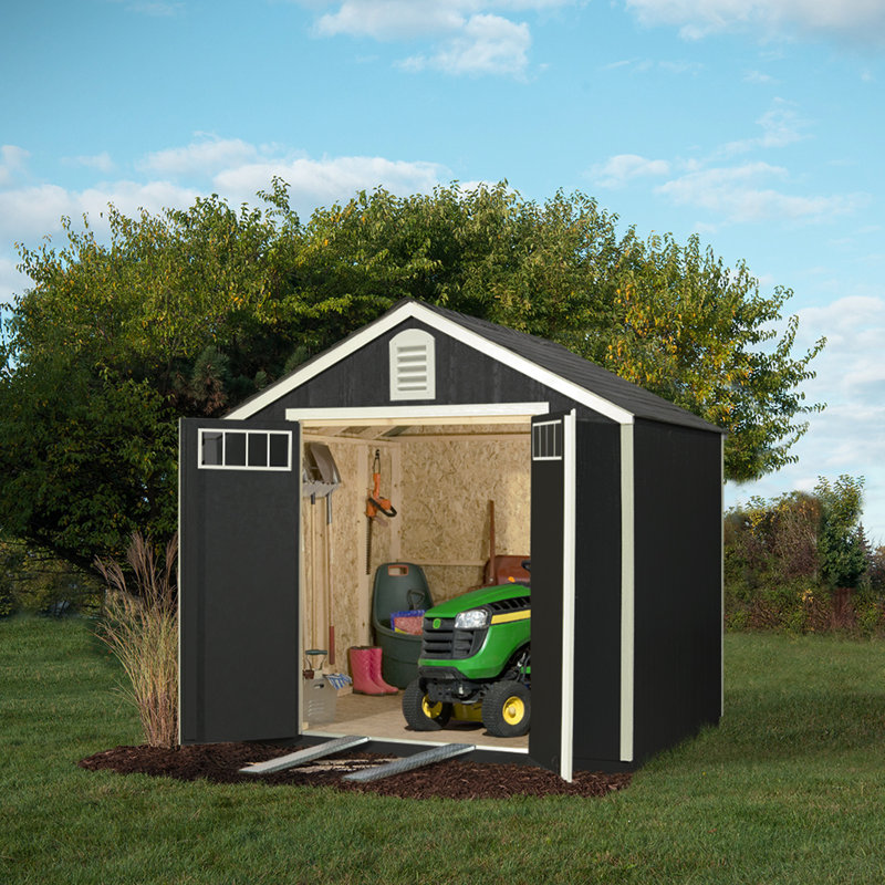 Greenbriar 8 ft. W x 10 ft. D Wood Storage Shed With Floor, Yes