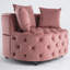 Fauteuil polyvalent réglable en velours rose élégant, parfait pour les espaces de vie modernes