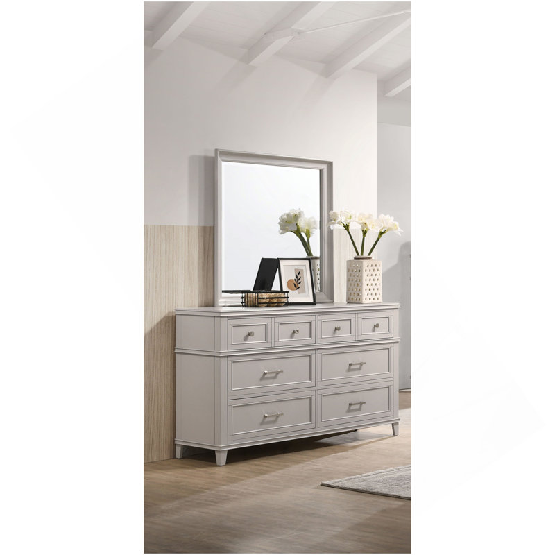 Commode 6 tiroirs grise