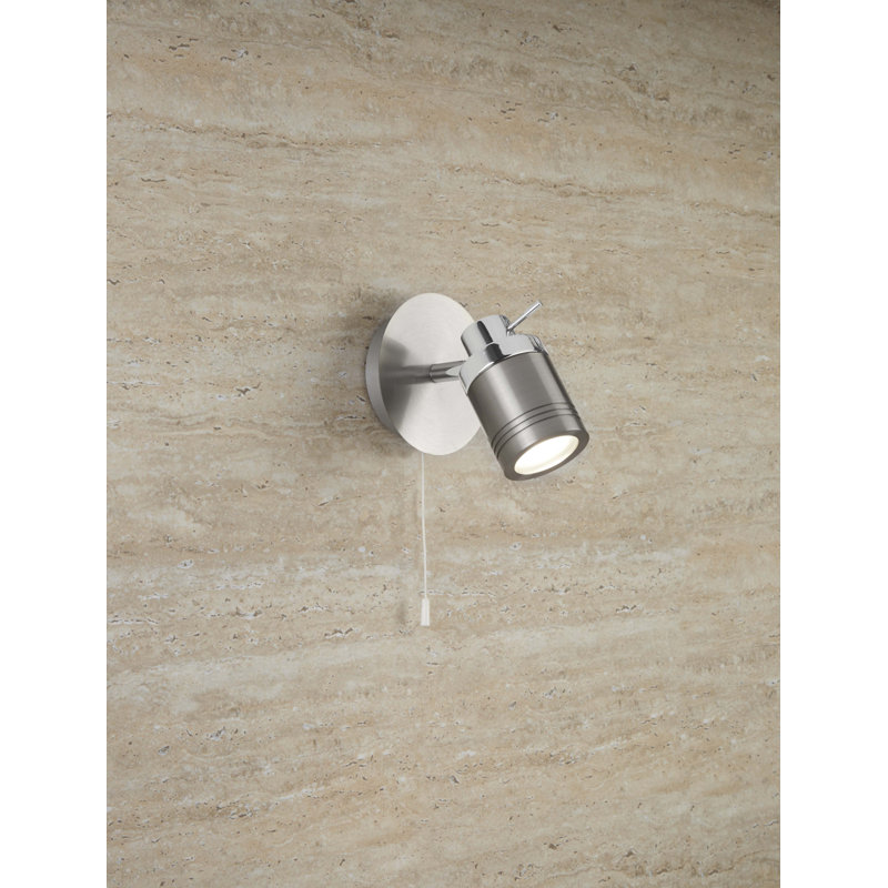 Azriel Mild Steel Spotlight, Satin Silver