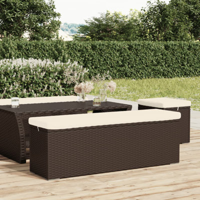 Wicker Garden Bench by Latitude Run