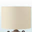 Lampe de table standard en céramique avec base brune et abat-jour beige Jude, H 22,01 po x l 13,71 po x P 13,71 po