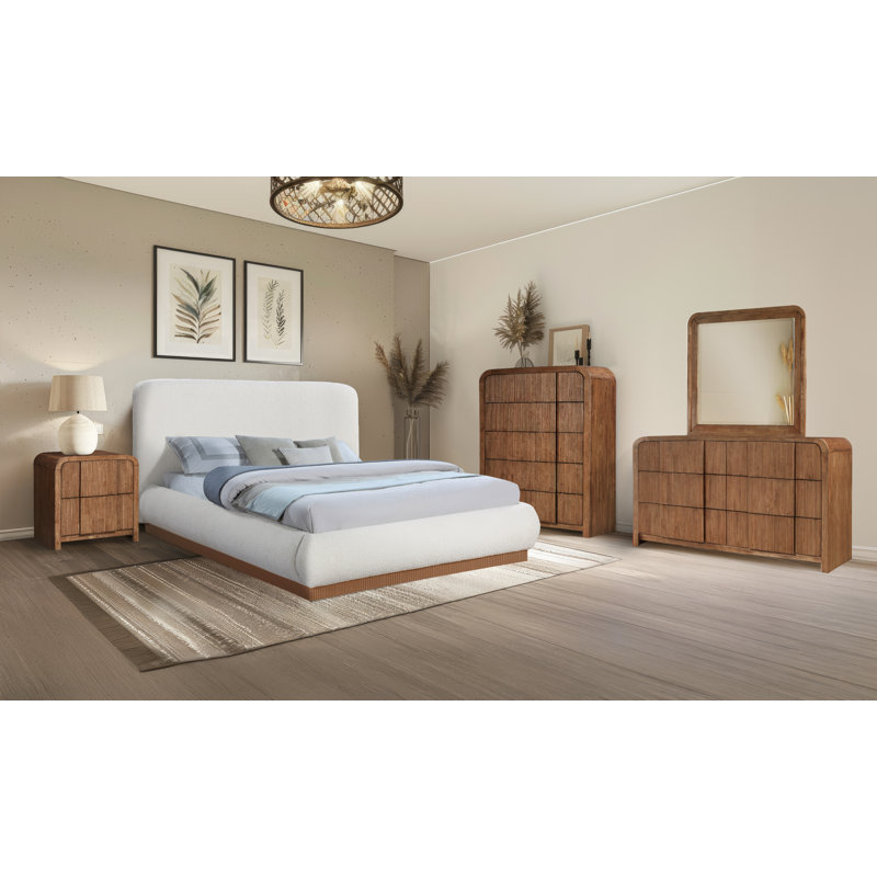 Commode 5 tiroirs Ishaque, Noyer