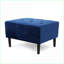 Repose-pieds, velours capitonné Mid-Century avec pieds en bois de bouleau | Noyer brun | Bois