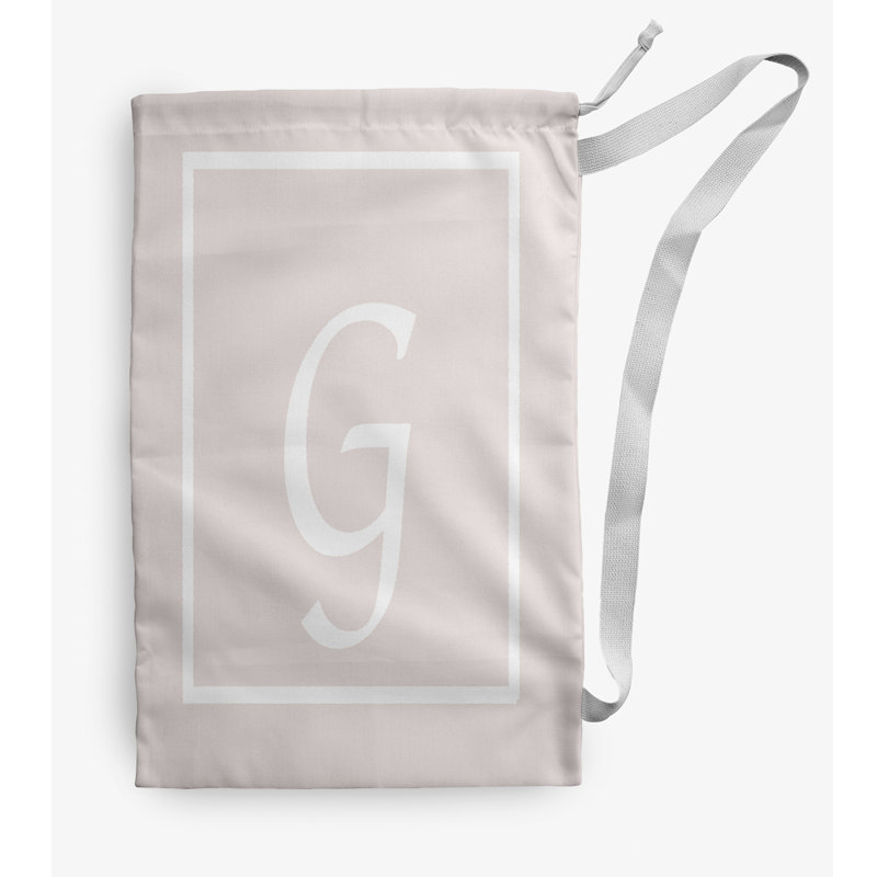 Sac à linge Monogram, Moyen (H 36 po x l 28 po), Rose