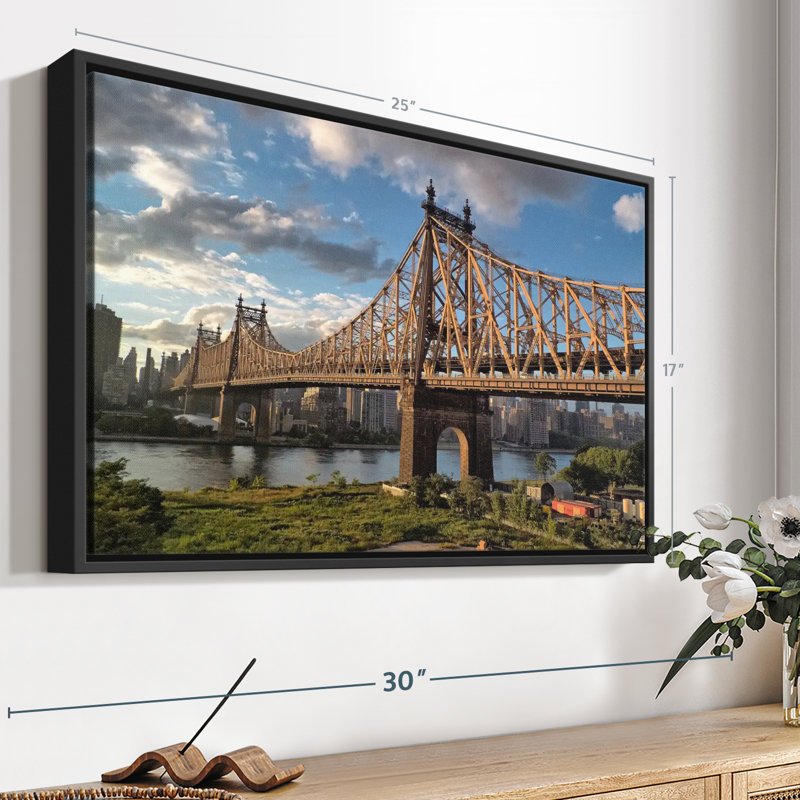 Impression sur toile Queensboro Bridge NYC, H 17 po x l 25 po