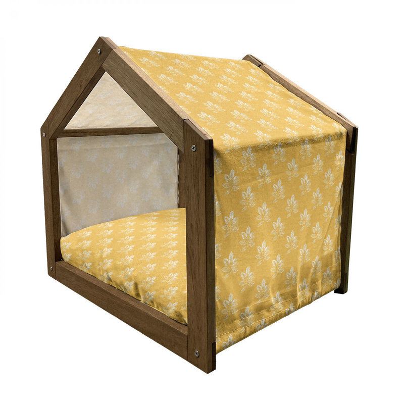 Niche pour chien en bois orange, H 22,44 po x l 23,62 po x P 17,72 po