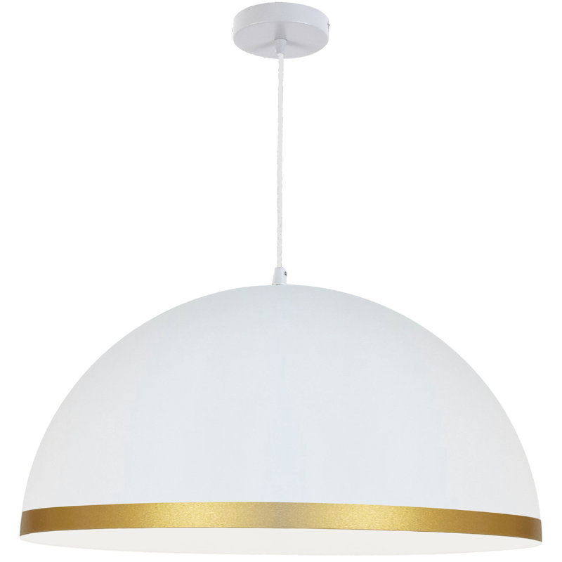 Luminaire suspendu en forme de dôme à 1 lumière à intensité variable Rancourt, H 10 po x l 20 po x P 20 po