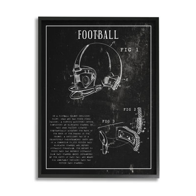 " Football Helmet Sports Chart Retro Figure " by Daphne Polselli