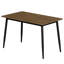 Salle à manger élégante avec 4 sièges moelleux et pieds en métal noir, polyvalente pour différents espaces, minimaliste moderne facile à nettoyer, salle à manger de cuisine, chaises confortables en velours doux, convient pour 6 personnes, petite