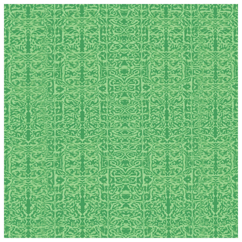 Tapis de bain damassé vert complexe, L 34 po x L 21 po