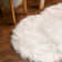 Diller White Faux Sheepskin Fur Machine Washable Shag Fluffy Area Rug