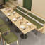 Banc rembourré simple et élégant