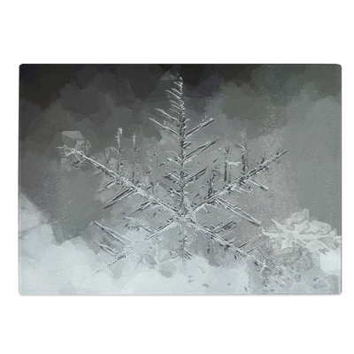 Tempered Glass Snowflake Chopping Board