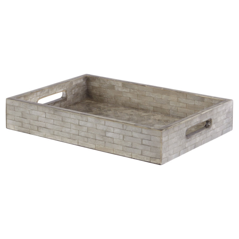 Plateau à coquillages, Perle, H 3,25 po x l 18,25 po x P 13,25 po
