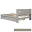 Lit plateforme double en bois massif-513215730