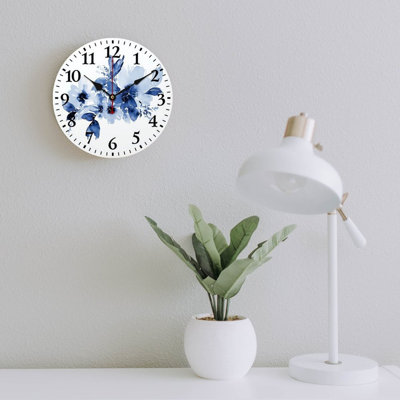 Watercolor Blue Flowers Accent Wall Decor, 12 X 12 Inch