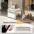 Pre-Assembled Mirrored Shoe Storage Bench With Flip Drawer Silver